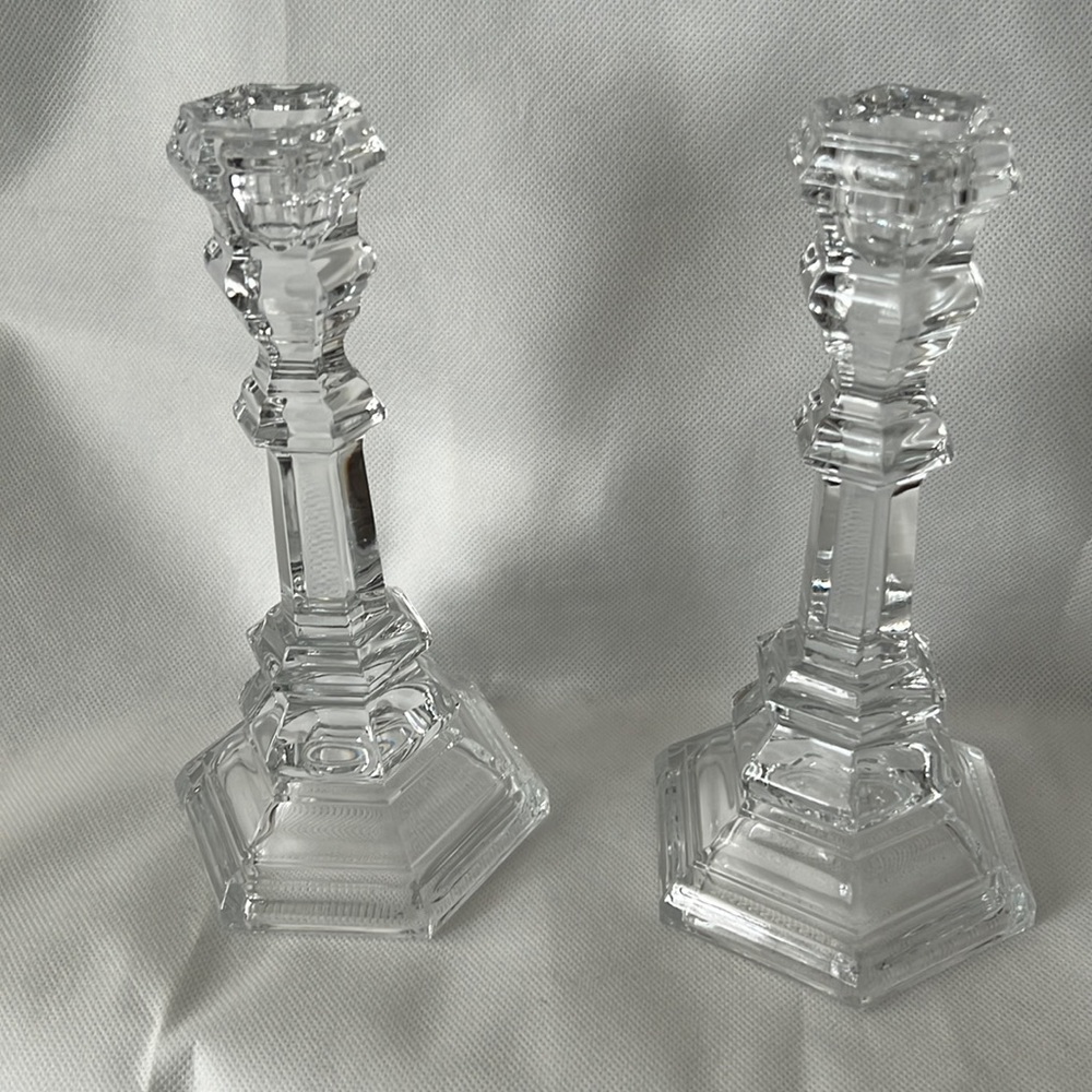 Tiffany & Co. Plymouth Crystal Candlesticks